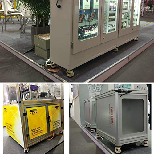 Skelang - 4 ruedas retráctiles para máquina de nivelación GD-60F, ruedas niveladoras para muebles resistentes, banco de trabajo, mesa de soldadura, capacidad de carga 250 kg por rueda
