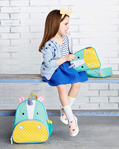 Skip Hop Zoo Lunchies Mochila para el almuerzo, Niños, Diseño Unicorn, Turquesa