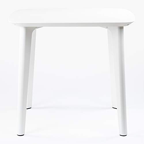 SKLUM Mesa de Exterior Cuadrada en Polietileno (85x85 cm) Tina Polietileno Blanco - (Elige Color)