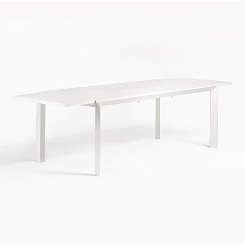SKLUM Mesa Extensible de Exterior Rectangular en Aluminio (180-240 cm) Starmi Aluminio Blanco - (Elige Color)