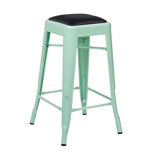 SKLUM Taburete Medio LIX Verde Menta Comedor Cocina Bar Acabado Brillante