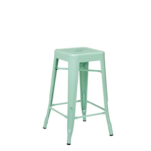 SKLUM Taburete Medio LIX Verde Menta Comedor Cocina Bar Acabado Brillante