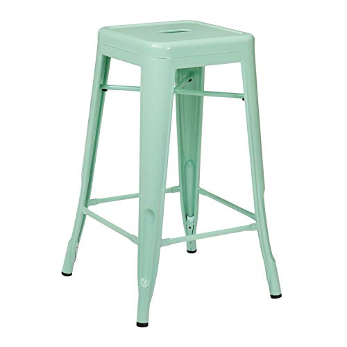 SKLUM Taburete Medio LIX Verde Menta Comedor Cocina Bar Acabado Brillante