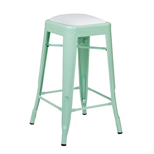 SKLUM Taburete Medio LIX Verde Menta Comedor Cocina Bar Acabado Brillante