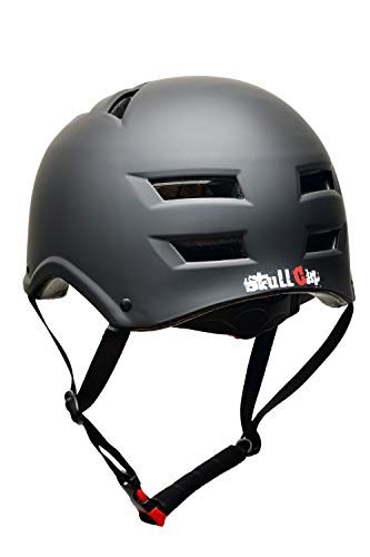 SkullCap® Casco de Skate y BMX - Bicicleta Y Scooter Eléctrico, Diseño: Dark World, Talla: M (55-58 cm)