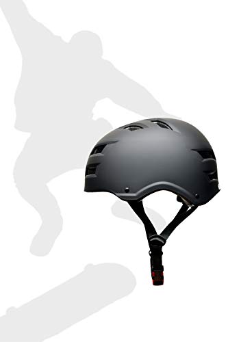 SkullCap® Casco de Skate y BMX - Bicicleta Y Scooter Eléctrico, Diseño: Dark World, Talla: M (55-58 cm)