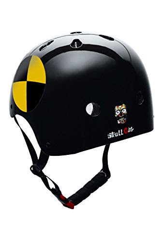 SkullCap® Kids BMX & Skate Helmet - Bicicleta Y Scooter Eléctrico, Diseño: Crash-Test, Talla: S