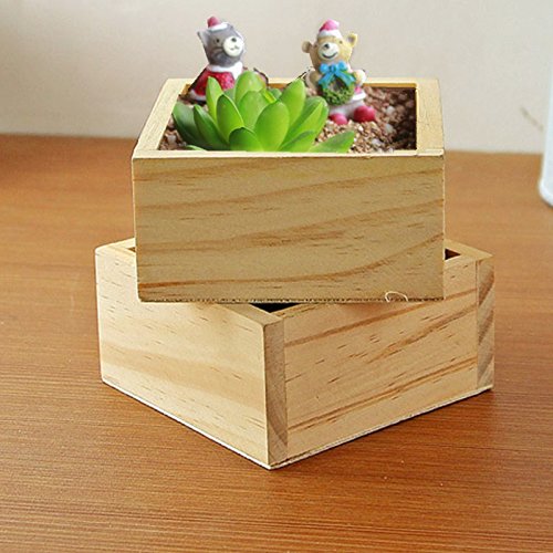 Skyeye Caja De Madera Caja De Uso Doméstico Multifuncional Jardinería Maceta Suculenta Caja De Madera Caja De Madera Cuadrada