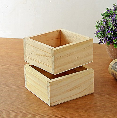 Skyeye Caja De Madera Caja De Uso Doméstico Multifuncional Jardinería Maceta Suculenta Caja De Madera Caja De Madera Cuadrada