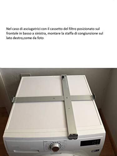 SLA1 - Soporte de acoplamiento universal para la colocación de columnas, ahorro de espacio, para secadoras/lavadoras técnicas