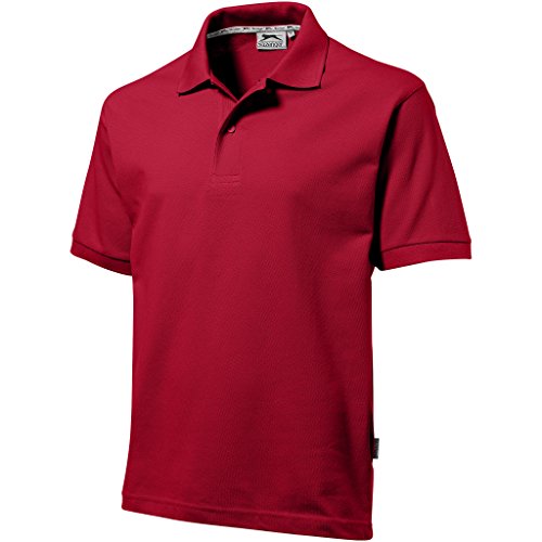 Slazenger Polo Modelo Forehand de Manga Corta Para Hombre (XXXL/Rojo Oscuro)