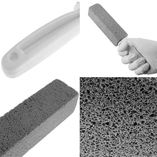Slosy Piedra Limpieza Barbacoa + Cepillo Cerdas Acero Pack Bloque para Limpiar Parrillas, Barbacoas, Cocinas Limpieza de Utensilios de Cocina Piedra Pomez Pulir Baño Desincrustante