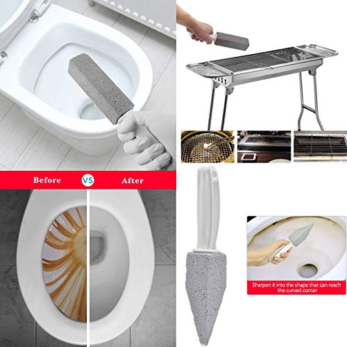 Slosy Piedra Limpieza Barbacoa + Cepillo Cerdas Acero Pack Bloque para Limpiar Parrillas, Barbacoas, Cocinas Limpieza de Utensilios de Cocina Piedra Pomez Pulir Baño Desincrustante