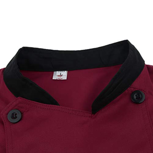 SM SunniMix Chaqueta De Chef Unisex De Manga Larga con Instalación Eléctrica Suministros de Construcción - rojo3