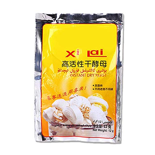 SmallPocket Bolsitas De Levadura De Pan En Polvo para Hacer Pan Acción Rápida Secado 12g 20 Sobres Pastel para Hornear Levadura Rusk Agente Leudante