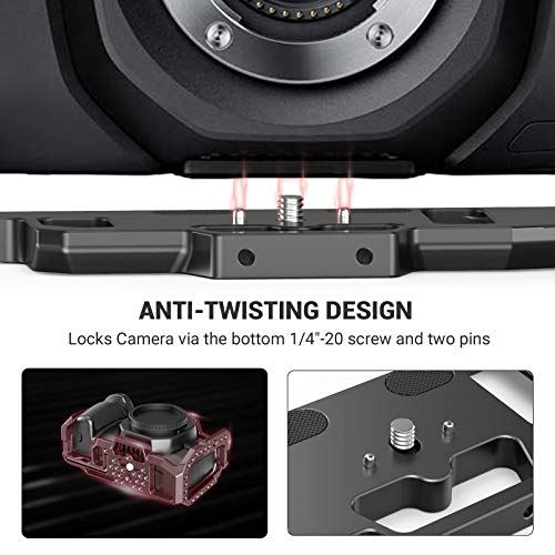 SMALLRIG Cage Kit para cámara Blackmagic Design BMPCC 4K y 6K, Jaula Kit Incluye el Camera Cage Top Handle y Montaje SSD - KCVB2748