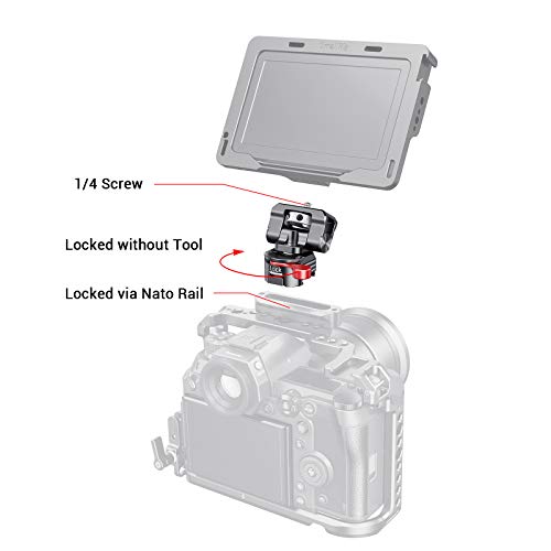 SMALLRIG Soporte de Monitor Giratorio e Inclinable con Adaptador de NATO Clamp - BSE2347