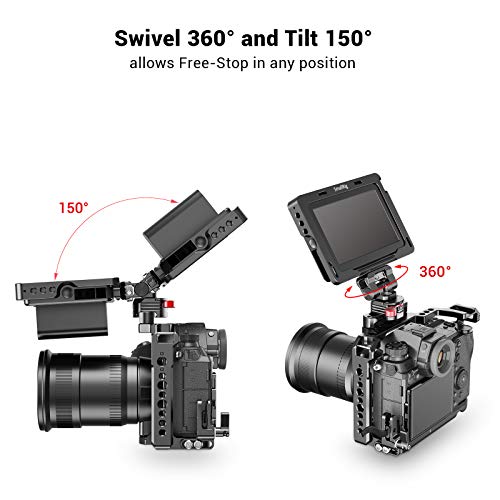 SMALLRIG Soporte de Monitor Giratorio e Inclinable con Adaptador de NATO Clamp - BSE2347