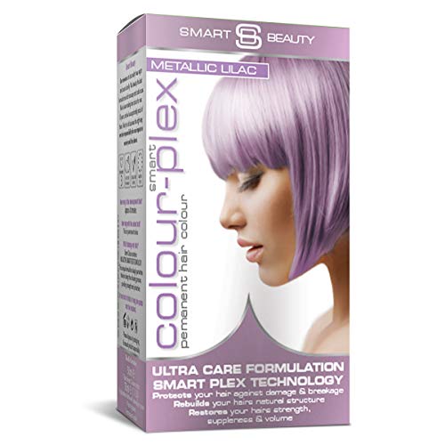 Smart Beauty Tinte de Pelo Permanente, Metálico Pastel Color con Nutritivo Nio-Active Plex Tratamiento Capilar, 150ML - Lila, 150 Milliliters