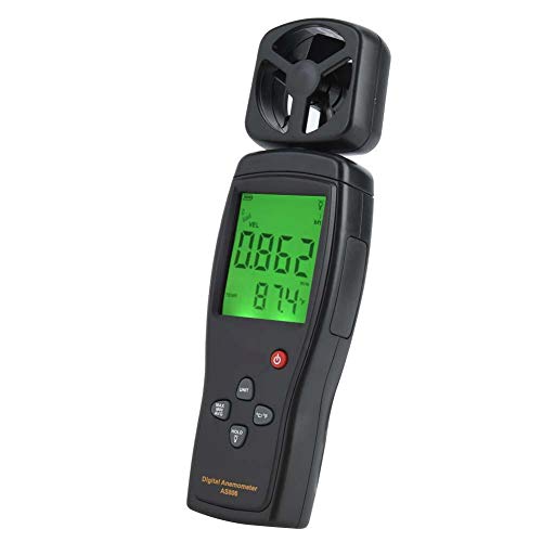 SMART SENSOR Anemómetro AS806 Medidor de viento digital portátil 0-45 m/s LCD Velocidad del viento Temperatura Probador de flujo de aire Vela Regalos