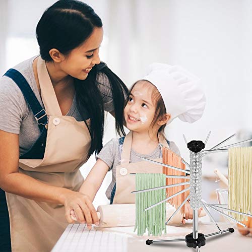 SmartSF - Secador de pasta para pasta, 16 brazos desmontables, utensilios de cocina para secar pasta casera