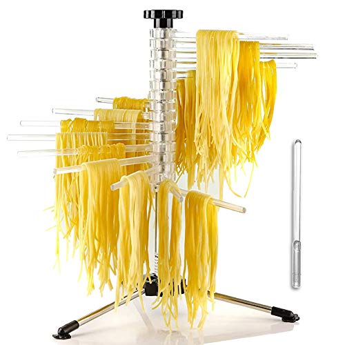 SmartSF - Secador de pasta para pasta, 16 brazos desmontables, utensilios de cocina para secar pasta casera