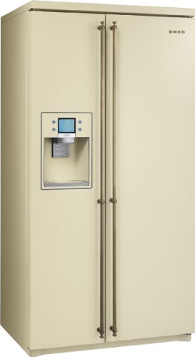 Smeg SBS800PO9 Independiente 538L Crema de color nevera puerta lado a lado - Frigorífico side-by-side (Independiente, Crema de color, Puerta americana, LCD, 538 L, T)