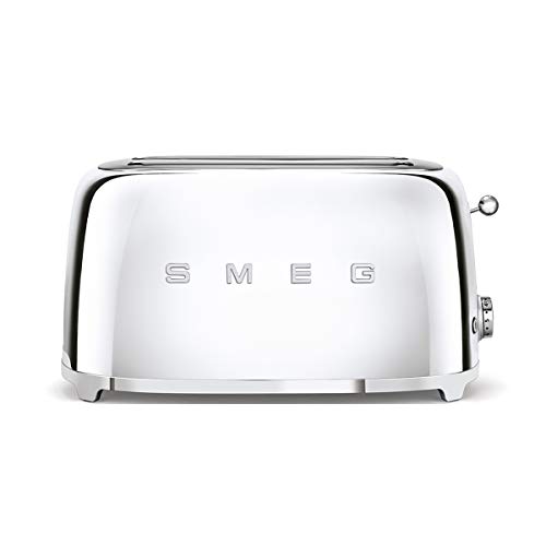 SMEG Tostador TSF02SSEU, 1500 W, Acero Inoxidable, 2 Ranuras, cromo