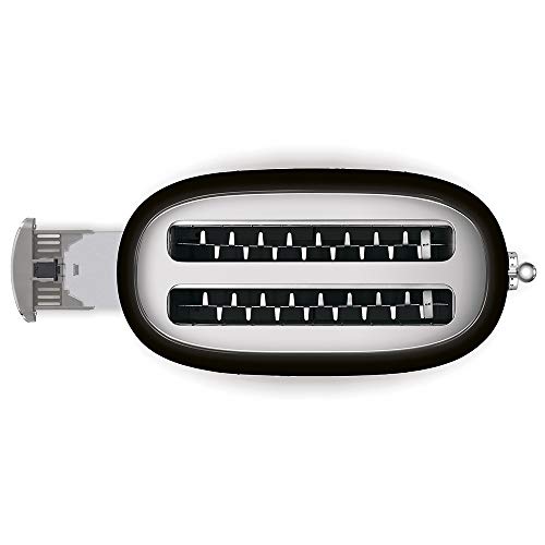 Smeg TSF02BLUK - Tostador (4 rebanada(s), Negro, Acero, 1500 W, 220-240 V, 50-60 Hz)