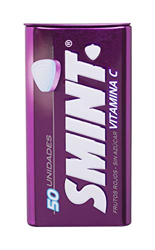 Smint Tin Frutos Rojos, Caramelo Comprimido Sin Azúcar - 12 unidades de 35 gr. (Total 420 gr.)