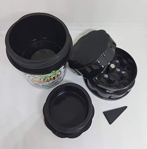 Smokers Rolling caja de cigarrillos Set – Kit de cesta para fumar – 4 piezas molinillo de hierbas, 3 papeles de tamaño King Vibes y 1 punta de cristal + más artículos de regalo crudos