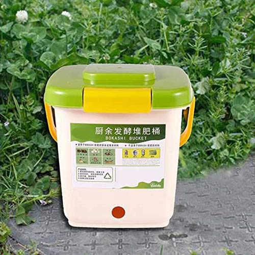 SNOWINSPRING Contenedor de Compostaje 12L Reciclar Compostador Contenedor de Compostaje Aireado PP Contenedor de Basura Casero OrgáNico Cubo Contenedores de Basura de Alimentos de JardíN