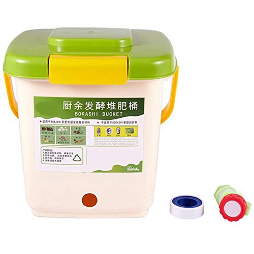 SNOWINSPRING Contenedor de Compostaje 12L Reciclar Compostador Contenedor de Compostaje Aireado PP Contenedor de Basura Casero OrgáNico Cubo Contenedores de Basura de Alimentos de JardíN