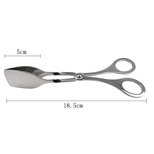 SNOWINSPRING Paquete de 2 Pinzas de Cocina, Pinzas para Servir Alimentos de Acero Inoxidable Pinzas para Ensalada Pinzas para Pastel Pinzas para Pan Pinzas para Buffet