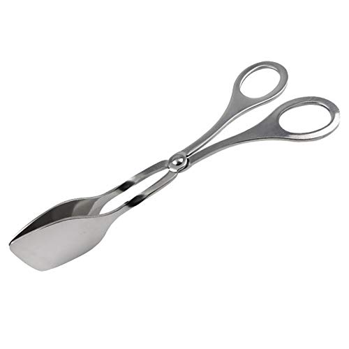 SNOWINSPRING Paquete de 2 Pinzas de Cocina, Pinzas para Servir Alimentos de Acero Inoxidable Pinzas para Ensalada Pinzas para Pastel Pinzas para Pan Pinzas para Buffet