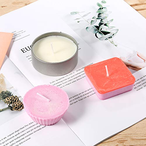 Sntieecr 111 piezas kit para hacer velas, herramientas para manualidades con 8 colores de tinte de vela, maceta para verter, 50 mechas de vela, 50 mechas de vela y 2 soportes para mechas de vela.