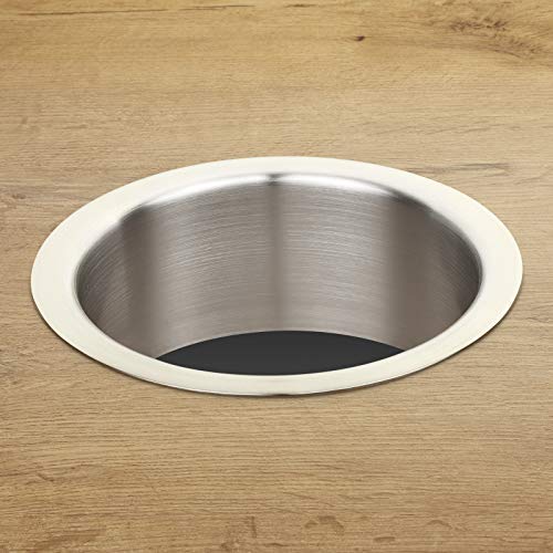SO-TECH® Anillo de Entrada Acero Fino Cepillado Ø 180 mm Altura 70 mm para Instalación en Lavabos o Encimeras