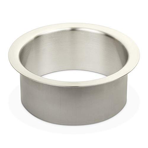 SO-TECH® Anillo de Entrada Acero Fino Cepillado Ø 180 mm Altura 70 mm para Instalación en Lavabos o Encimeras