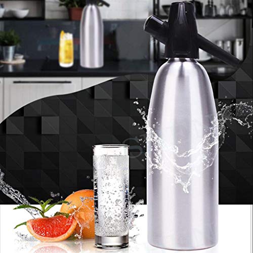 Soda Siphone, 1L Refresco Frío Fabricante De Bebidas Carbonatadas Máquina De Burbujas De Agua DIY Cóctel De CO2 Sifón De Soda Fabricante De Herramientas De La Barra,1L