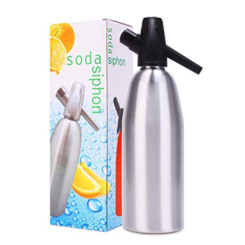 Soda Siphone, 1L Refresco Frío Fabricante De Bebidas Carbonatadas Máquina De Burbujas De Agua DIY Cóctel De CO2 Sifón De Soda Fabricante De Herramientas De La Barra,1L