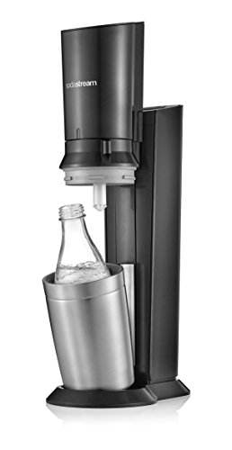 Sodastream Crystal Gasificador de agua, acero satinado, titanio, cilindro de gas no incluido