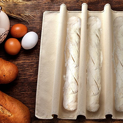 SODIAL fermentado Panos de panaderia para Pruebas de Masa Que prueban Baguette de Pan Hornear Pasteles Herramientas de Cocina de pasteleria 60x90CM