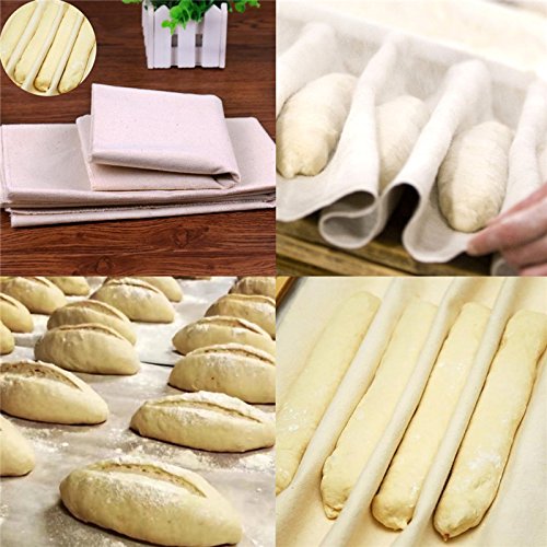 SODIAL fermentado Panos de panaderia para Pruebas de Masa Que prueban Baguette de Pan Hornear Pasteles Herramientas de Cocina de pasteleria 60x90CM