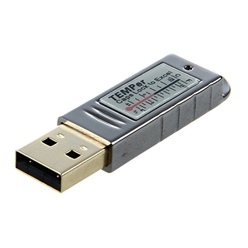 SODIAL Gold TEMPer PC USB portatil registrador de datos de sensor de temperatura