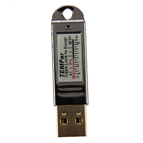 SODIAL Gold TEMPer PC USB portatil registrador de datos de sensor de temperatura