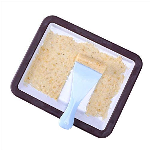 SODIAL MáQuina para Hacer Helado Enrollada SartéN Anti-Plancha Rectangular con 2 EspáTulas para una SartéN de Yogur de Hielo Frito Casera Saludable