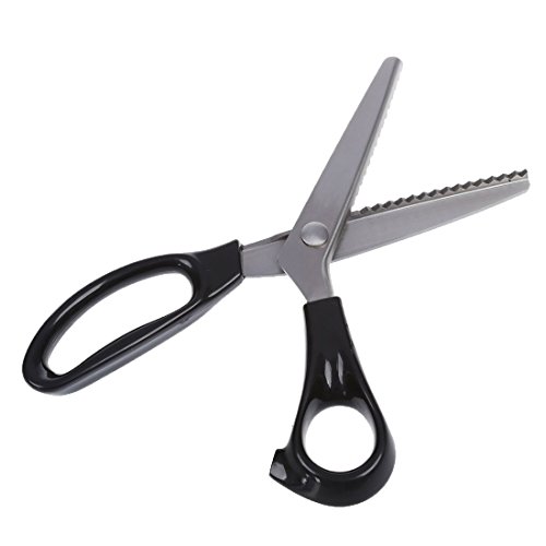 SODIAL(R) Cizalla dentada de artesania de sastre Tijeras de costura del borde de diente de sierra