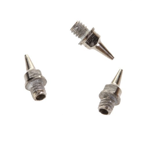 SODIAL(R) Reemplazo de boquilla de acero inoxidable 0.2mm para Aerografo 5Pcs