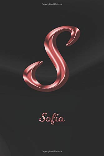 Sofia: Dot Journal | Letter S Personalized First Name Personal Dotted Bullet Grid Pages Writing Diary & Notebook | Glossy Black Marble Rose Gold Pink ... Writers for Journaling Note Taking & Drawing
