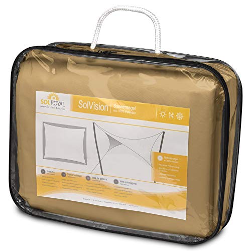 Sol Royal SolVision PS9 Vela de Sombra Toldo Parasol 400x200 cm PES Repelente del Agua Arena protección UV